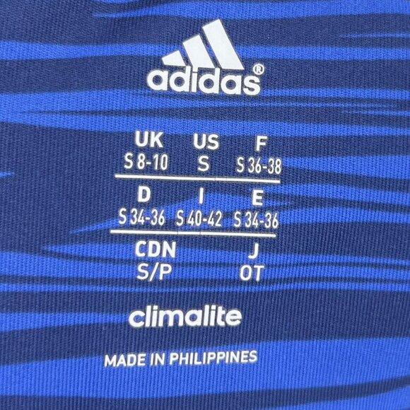 Adidas Womens Climalite Blue Patterned Capri Leggings S - Picture 5 of 7